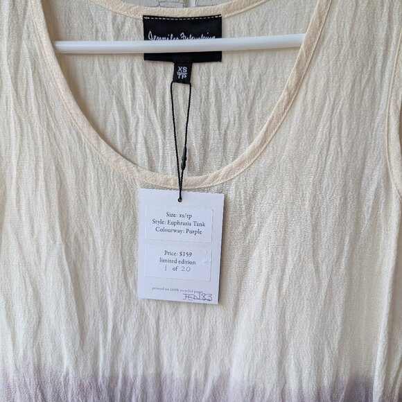 Purple and Cream Ombre Sleeveless Blouse NWT - Picture 4 of 4